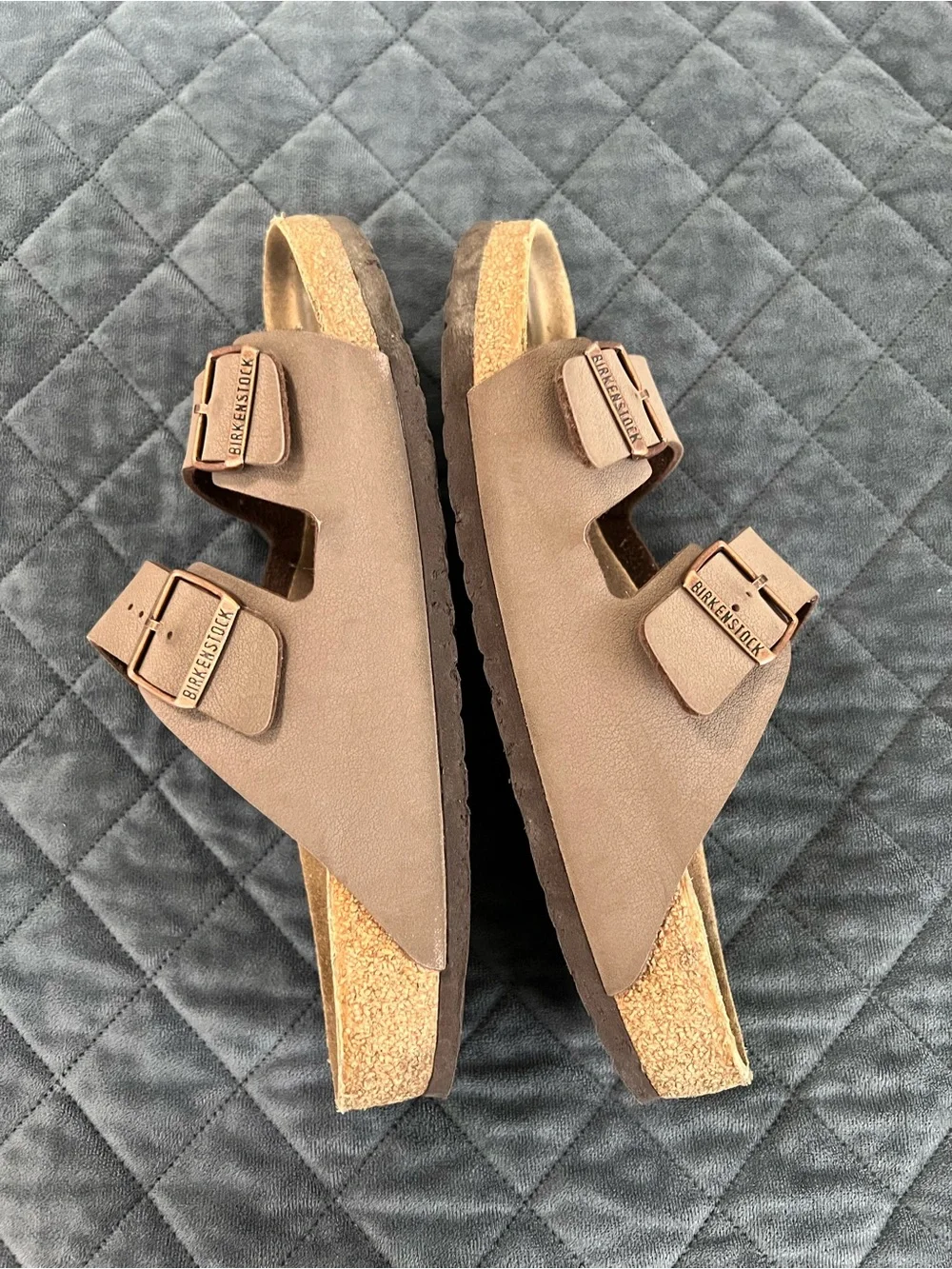 Birkenstock Arizona Sandals Men’s Size 10 10.5 43 Brown Leather slides